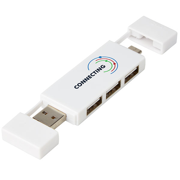 N014 Mulan Dual 3 Port USB Hub - Full Colour