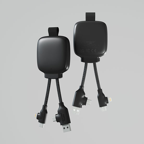 P014 Xoopar Gamma Hybrid 3000mAh Powerbank Charging Cable