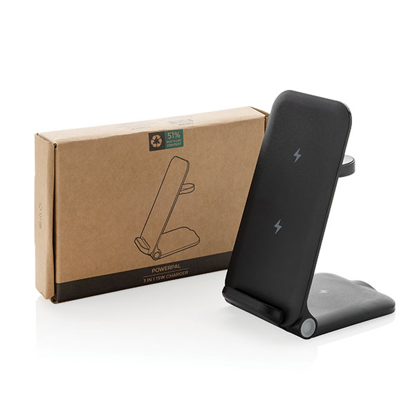 P015 Powerpal 3-in-1 RSC Recycled Plastic Charger