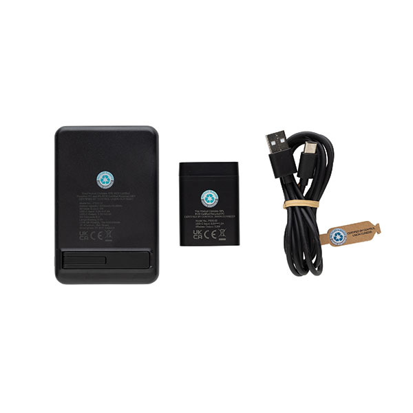 P015 Powerbase RCS Recycled 3 in 1 Charger with 5000mAh Powerbank