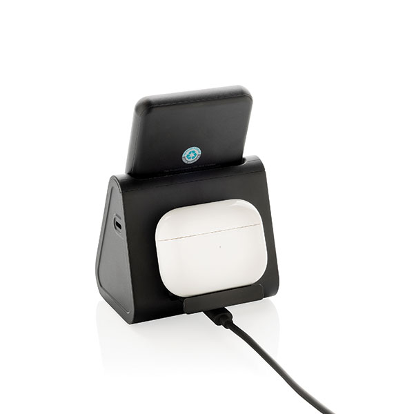 P015 Powerbase RCS Recycled 3 in 1 Charger with 5000mAh Powerbank