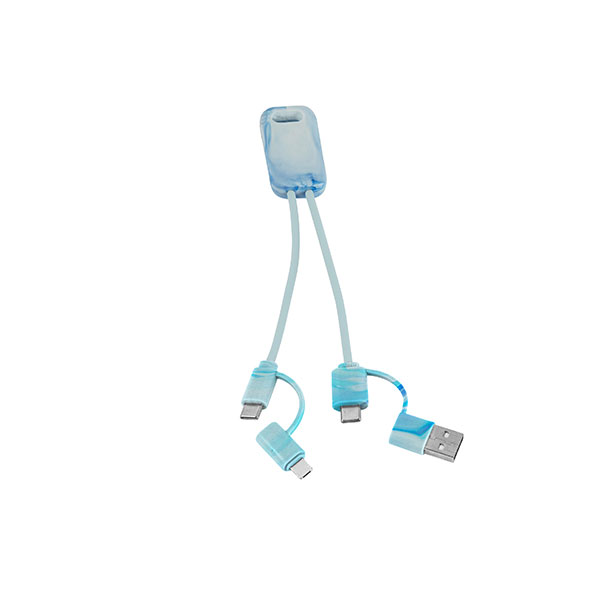 P021 Berners 6 in 1 Recycled USB Cable - 1 Colour