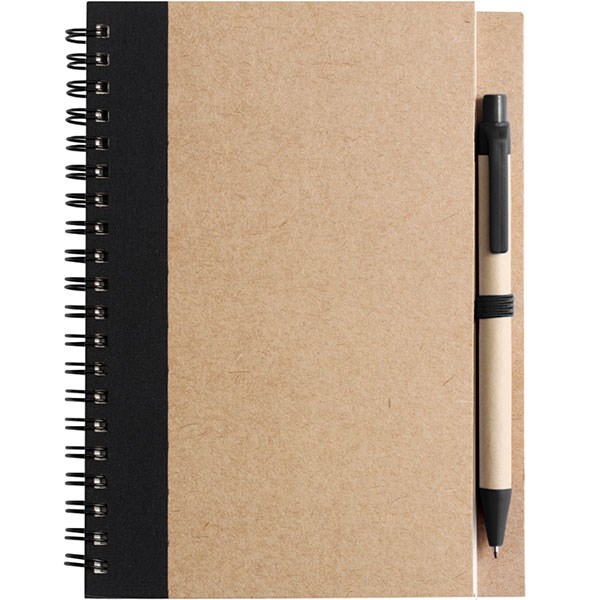 P142 Eco Wirobound Notebook with Ballpen - Full Colour