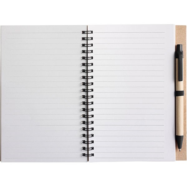 P142 Eco Wirobound Notebook with Ballpen - Full Colour