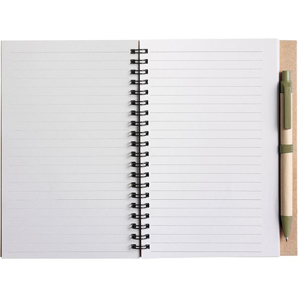 P142 Eco Wirobound Notebook with Ballpen - Full Colour