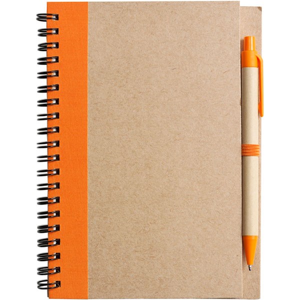 P142 Eco Wirobound Notebook with Ballpen - Full Colour