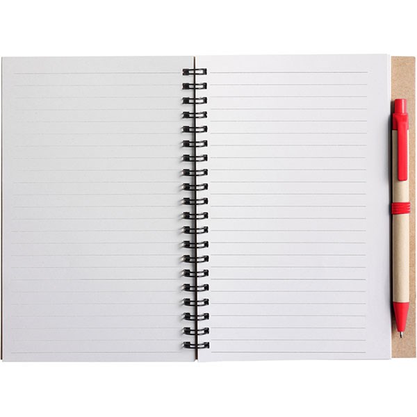 P142 Eco Wirobound Notebook with Ballpen - Full Colour