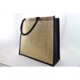 J104 Large Natural Bag with Dyed Gusset - Full Colour