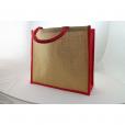 J104 Large Natural Bag with Dyed Gusset - Full Colour