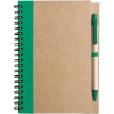 P142 Eco Wirobound Notebook with Ballpen - 1 Colour