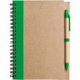 P142 Eco Wirobound Notebook with Ballpen - Full Colour
