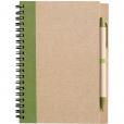 P142 Eco Wirobound Notebook with Ballpen - Full Colour