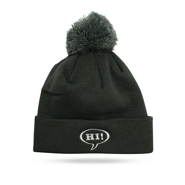 P172 Brand 47 Acrylic Bobble Knitted Beanie