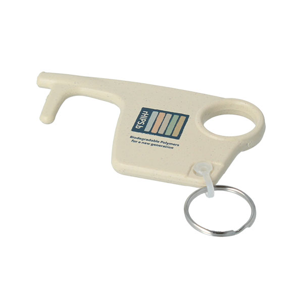 K109 rHIPS.b Recycled Plastic No Touch Hygiene Key Ring