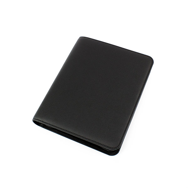 N065 Como rPET A5 Zipped Conference Folder - Debossed