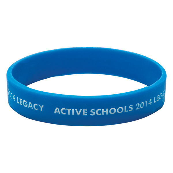P077 Debossed and Infilled Silicone Wristband