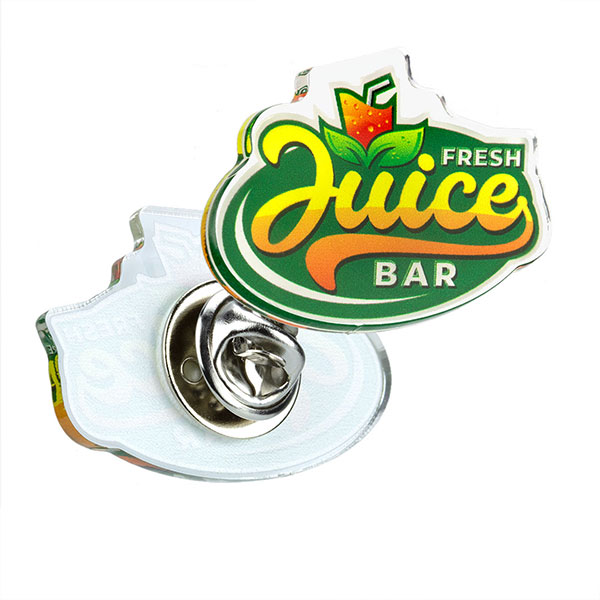 P079 25mm Bespoke Recycled Acrylic Badge