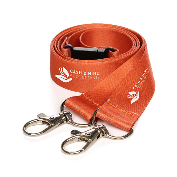 P080 20mm rPET Double Trigger Clip Lanyard