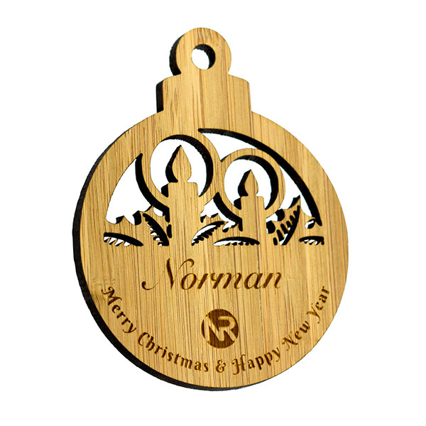 P085 Moso Bamboo Christmas Bauble