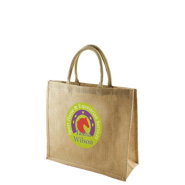 P073 Green & Innocent Tembo Natural Jute Bag - Full Colour
