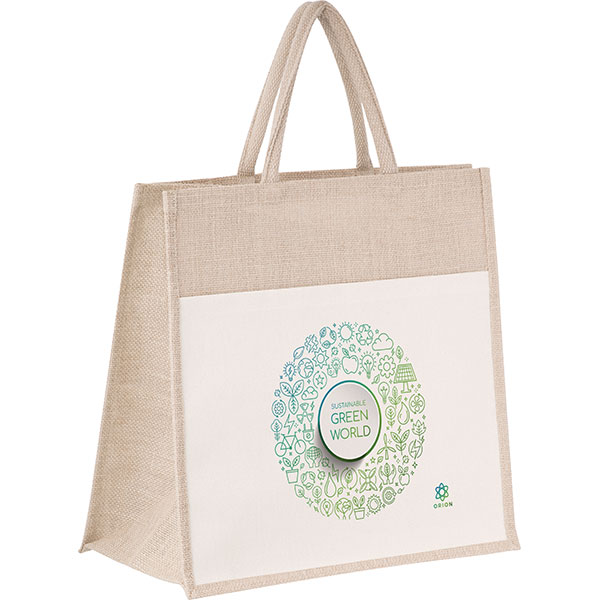 P073 Windsor Jute Shopper - Full Colour