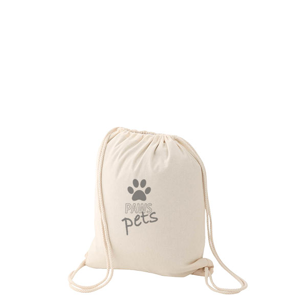 P072 Natural 5oz Cotton Drawstring Bag - Full Colour