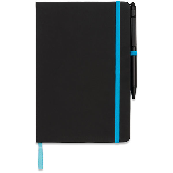 P147 Medium Noir Edge Notebook - Debossed
