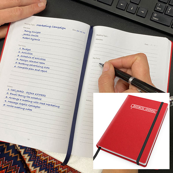 P144 Como Recycled A5 Business  Planner - Debossed