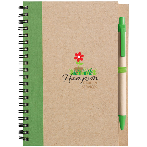 P142 Eco Wirobound Notebook with Ballpen - 1 Colour