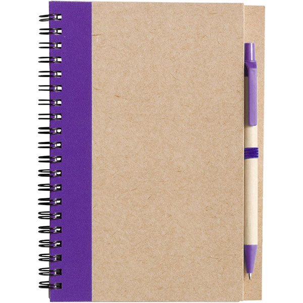 P142 Eco Wirobound Notebook with Ballpen - Full Colour