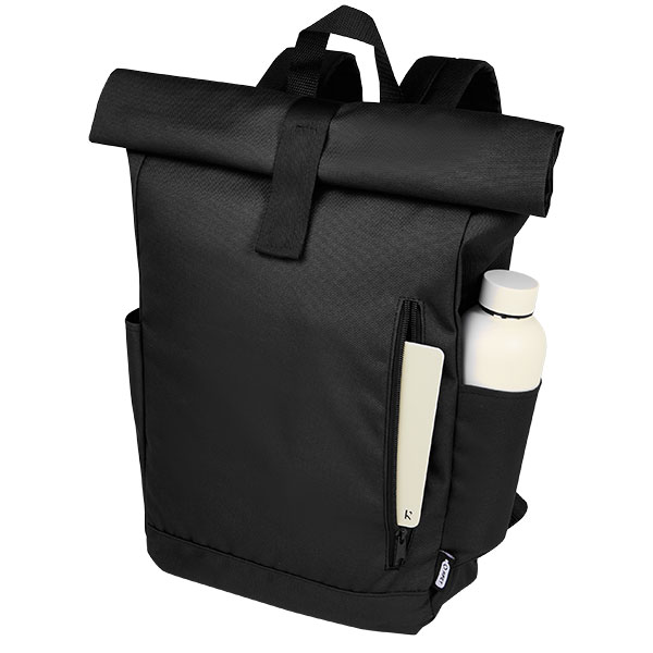 P068 Byron Recycled Roll Top Backpack - 1 Colour