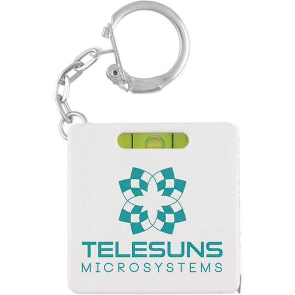 N040 Spirit Level Tape Measure Key Ring - Spot Colour