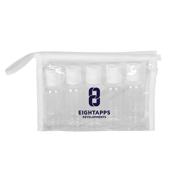 L093 Travel Pouch with 5 Empty Bottles