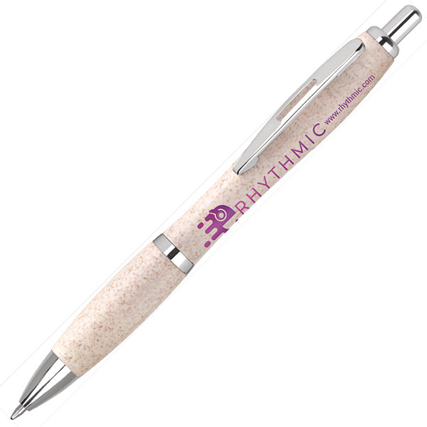 P133 Contour Colour Wheatstraw Ballpen - Full Colour