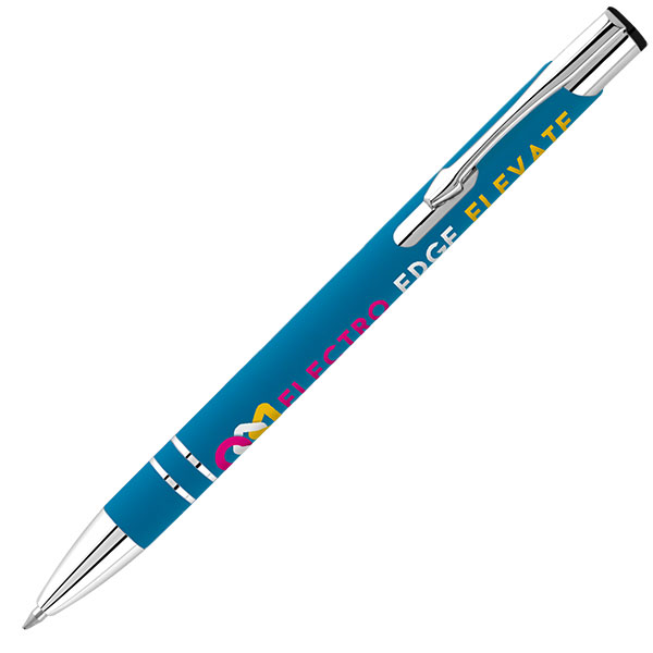 P129 Electra Soft Feel Recycled Ballpen - Full Colour