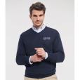 N170 Russell Collection Cotton Acrylic V Neck Sweater