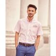 H173 Russell Collection Mens Short Sleeve Oxford Shirt 