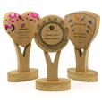 P113 Solid Oak Trophy Award - Full Colour