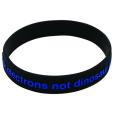 N077 Raised Profile Silicone Wristband