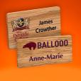 M116 Oak Name Badge - Full Colour
