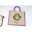 J104 Large Natural Bag with Dyed Gusset - Full Colour