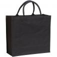 J102 Black Broomfield 7oz Laminated Cotton Tote Bag