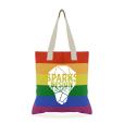 N067 Hegarty Rainbow 10oz Canvas Shopper - Spot Colour