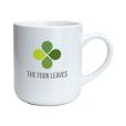P095 Clover Earthenware Mug - White
