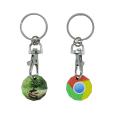 P034 Bamboo Trolley Token Key Ring - Full Colour