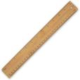 P137 Bamboo Ruler 30cm - 1 Colour