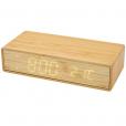 L082 Minata Wireless Charging Bamboo Clock